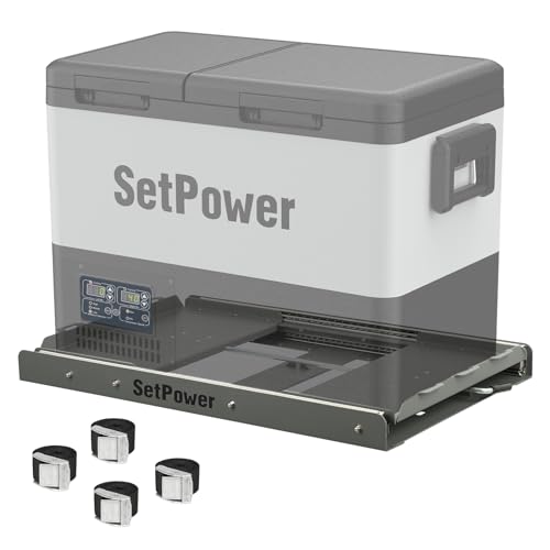 Setpower Soporte deslizante para refrigerador portátil PT35 PT45 PT55 RV45 de doble zona, RV60 de doble zona para vehículos, montaje deslizante para enfriador eléctrico para coche