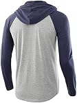 Jhsnjnr Men's Casual Henley Hoodies Solid Color Raglan Sweatshirts Long Sleeve Cotton Hooded Shirt