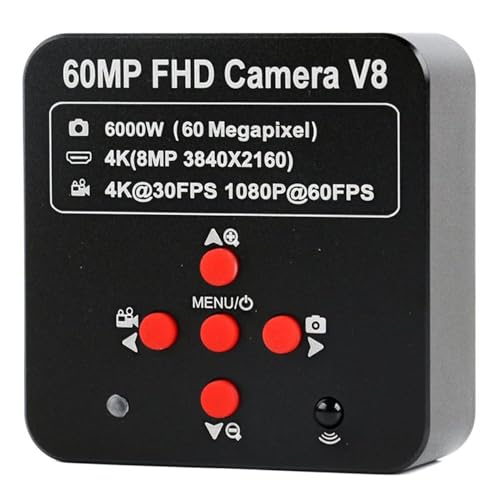 4K 60MP HDMI USB TF Industrial Video Microscope Camera Phone PCB Repair Electronic Magnifier & 300X C-Mount Lens