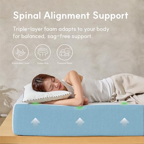 Image of LIFEMENT King Mattress, 12 Inch King Size Mattress, Basic Copper Cooling Gel Memory Foam Mattress in a Box, Pressure Relief with Medium Firm Support, CertiPUR-US Certified, 80''L x 76''W