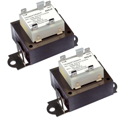 Image of 2 PCS 0130M00138S 240V to 24V Transformer Compatible with Goodman Amana 40VA Furnace Transformers, HVAC Parts Replaces B1141643 PF40224 L38264, 208 /240V to 24V Furnace Transformer, Class 2 Control