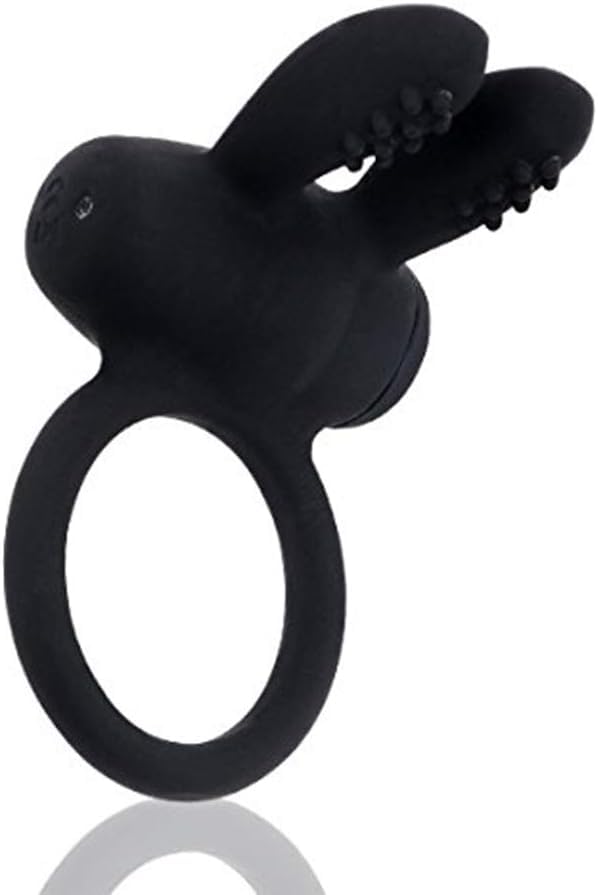 Juguete Masculino de Silicona de Conejo Ṿịḅṛạṭor Cọċḳ Rịṇg, Vịḅṛạṭịṇg Ċoōḳ Rịṇg, Víḅṛaṭịoṇ Delay Rịṇg, Impermeable