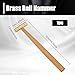 BENECREAT Brass Head Hammer with Wood Handle, 8.7inch Jewelry Making Hammers for Earrings Bracelets Tags Craft Making
