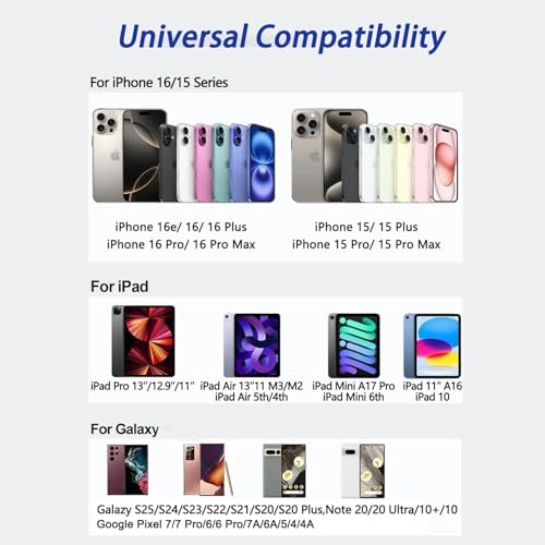 Image of iPad Fast Charger,iPad Pro Charger Fast Charging USB C Wall Chargers Block Plug & Type C USB C to C Cable Cord for iPad Pro 13 /12.9 /11 inch,iPad Air 13 /11inch 5th /4th,iPad mini 6 /A17 Pro,iPad 10 /A16
