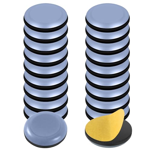 20 Pieces Furniture Glides, Self-adhesive Furniture Moving Pads, 30 mm Stick Furniture Glides for Easy Moving on Carpet Hardwood Tile, Moving Heavy Furniture Quickly and Easily - Round