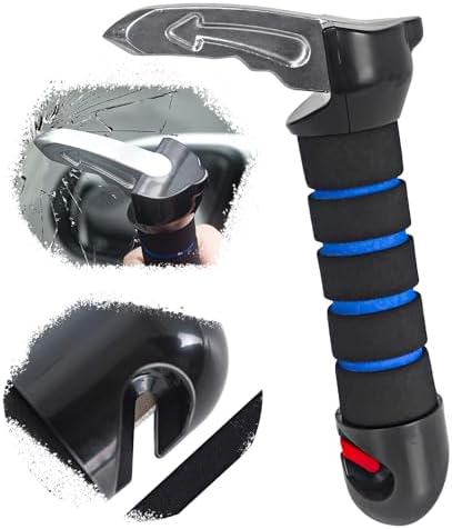 3 in 1 Car Door Handle for Elderly,Car Cane,Car Handle Assist Support Handle Multifunction Handle Car Door Latch Handle for Seniors and Handicapped,Window Breaker Seatbelt Cutter