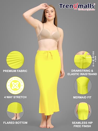 Image of TRENDMALLS Women's Polyester Spandex Saree Shapewear Petticoat for Women, Cotton Blended,Petticoat,Skirts for Women,Shape Wear Dress for Saree Shaper