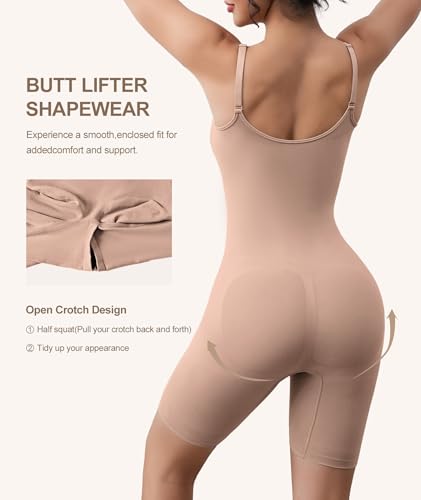 Image of Women's Strapless Shapewear Bodysuit for Women Tummy Control Shapewear, Seamless Body Shaper with Removable Straps