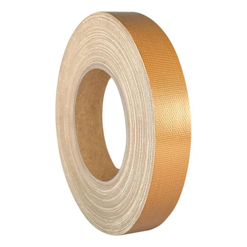 KS24 Products Gaffer Tape - Cinta adhesiva de tela, gran selección de colores y anchuras, fuerte adhesivo y removible, beige - 19 mm x 50 m