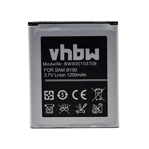 vhbw Batterie Compatible avec Samsung Galaxy Ace 2, Ace II, Exhibit, GT-I8160, GT-I8160P Smartphone (1100mAh, 3,7V, Li-ION)