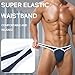 KAREN SPACE Mens Pouch Thong Sexy And Fashion Underwear, Ice Silk T-Back Thongs Athletic Supporter,A2-1940DK-Royal Blue,Large