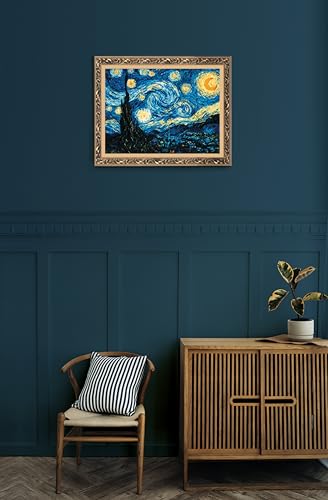 Image of RIOLIS 1088 - Starry Night After Van Gogh's Painting - Counted Cross Stitch 15.75 inch x 11.75 inch Zweigart 14ct. White AIDA 26 Colors