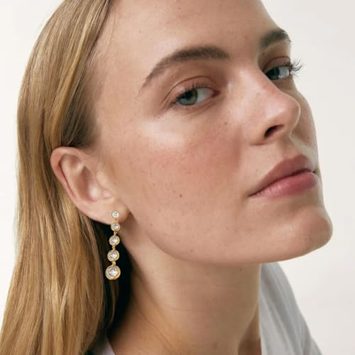 Gold Silver Rhinestone Earrings Long Sparkly Tassel Earrings for Women2