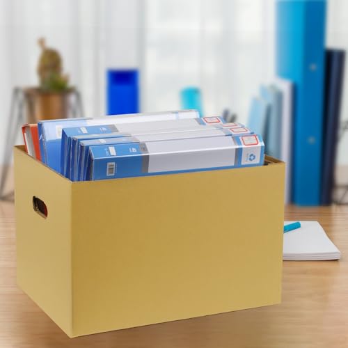 Lineco, Archival Storage Cartons, Ready-To-Assemble, for Documents or Photos, Acid-Free, Buffered Corrugated Board, 12 x 15 10 in, Tan, Pack of 5 - Thumbnail 5