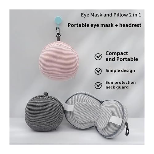 Almohada de cuello ajustable y máscara para dormir miniatura 4