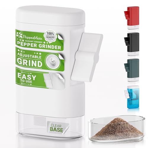 Traditional Pepper Mill 723 - Turnkey High Volume Salt and Gourmet Peppercorn Grinder (White)