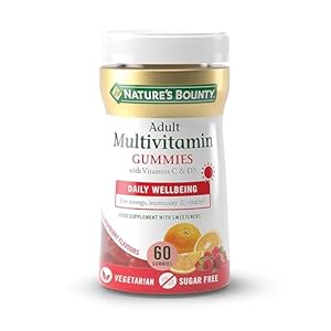 Nature’s Bounty Adult Multivitamin Gummies – Pack of 60 Gummies, Two-a-Day – with Vitamin B6, B12, D3, C and Biotin – for Everyday Wellbeing – Immune Support and Bone Health