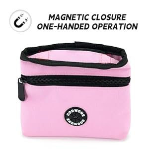   COOWONE-Dog-Treat-Pouch-with-Pet-Training-Clicker-Detachable-Dog-Puppy-Training-Treat-Bag-900D-Oxford-Cloth-Magnetic-Closure-Small-Dog-Walking-Bag-for-Travel-or-Outdoor-Use