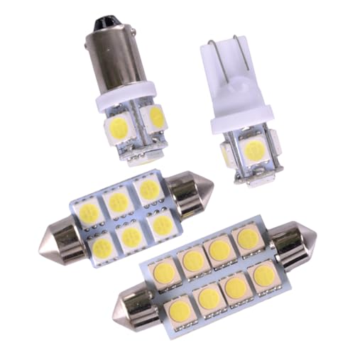 beler 4Pcs/Set Blanco LED Interior Dome Cargo Bulbs Kits Apto para Mazda CX5 CX 5 2011-2016