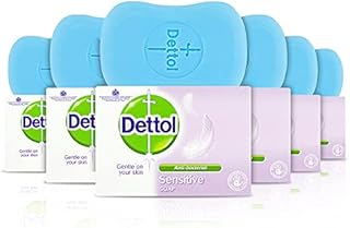 Dettol Antibacterial Bar Soap Sensitive, 100 g, Pack of 6