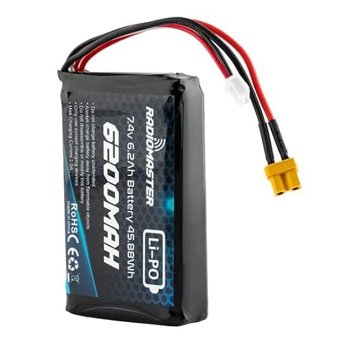 RotorLogic RadioMaster - Batería de gran capacidad 2s 6200mAh para Boxer y transmisor de radio serie TX16s - OEM original