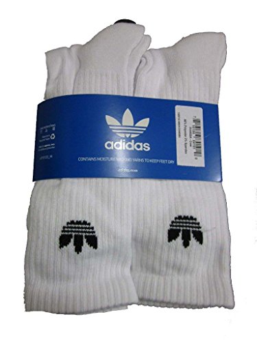 ADIDAS Originals 6 Pack Trefoil Crew Socks (White)2