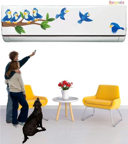 Image of '3D Nature Colorful illustration '' AC Sticker (96 cm x30 cmx 24 cm)Multi (Multicolour 4)