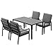 GLP Gartenlounge-Set Garten-Essgruppe, (Gartenmöbel Set, 5-TLG., 4 Sessel, 1 Esstisch, inkl. Auflagen, Aluminium), Wetterfest Gartenlounge Set, 9400-P1+P2