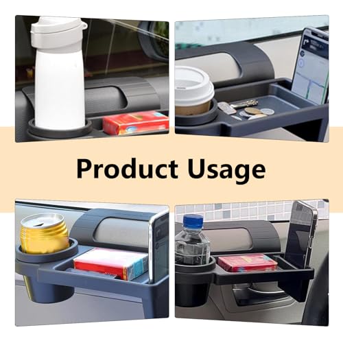 Organizador para ventana de carro con portavasos y bandeja miniatura 7