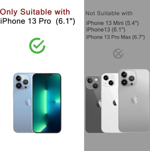 Image of Ferilinso 3 Pack Screen Protector for iPhone 13 Pro, Tempered Glass, HD | 9H+ Hardness, Military-Grade Shatterproof, Case Friendly, Easy Installation Bubble Free, with Camera Lens Protectors
