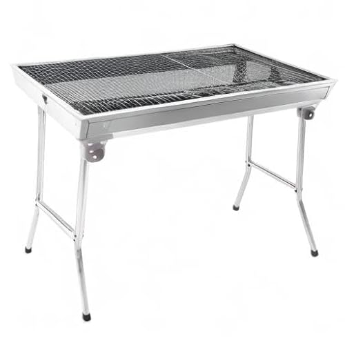 SuperGift Essential - Stainless Steel BBQ Grill with Stand Charcoal Barbecue Folding and Portable Outdoor Garden And Park Use 5 SuperGift Essential - Stainless Steel BBQ Grill with Stand Charcoal Barbecue Folding and Portable Outdoor Garden And Park Use - Image 5