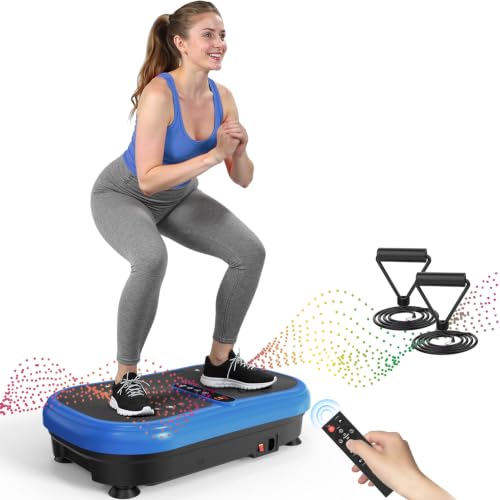 Image of AXV Vibration Plate Fitness Platform Exercise Machine Vibrating Shaking Full Body Shaker Workout Vibrate Stand Shake Board Sport for Weight Loss Fat Burner for Gym Home Office