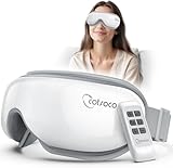 Cotsoco Eye Massager with Remote, Sleep Mask with Heat, Headache Massager Scalp for Migraine and Compression, Christmas Birthday Gifts for Women Men, Relaxing Eyes and Better Sleep Relief Stye Eye