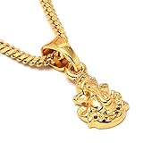 JewarHaat Indian Gold Plated Pendant Locket With Gold Plated Chain Daily Use Fashion Jewelry for Men and Women (Ganesh)