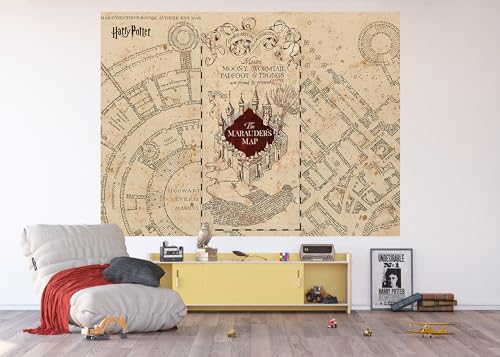 Harry Potter Marauders Map Kinderzimmer Fototapete von AG Design | 252 x 182 cm | 4 Teile | AFTDXL 1978