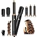 Journeyside Airstyler Set, Professioneller Warmluftbürste Set 1000W, Multifunktionaler Hairstyler mit 5 Ersatz, Lockenstab Automatisch, Glätteisen, Zum Styling, Volumisieren, Locken und Glätten