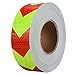 Reemky Sicurezza Riflettente Pericolo AVVERTENZA Freccia nastro Riflettore Adesivi rosso e giallo (lunghezza opzionale) 2"x 9.8ft(5CMx3M)