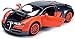 Zhangl Jouets éducatifs, télécommande Jouets Voiture, modèle de Voiture Bugatti Veyron Simulation 01h32 en Alliage modèle de Voiture Décoration Jouet Cadeau 13.6X6X4Cm modèle de Voiture