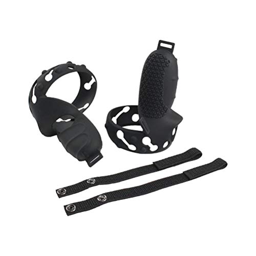 Preisvergleich Produktbild Sahoga Griffabdeckung, Controller-Griffetui Silikonschutzhülle, schweiß- und tropfenfeste Silikonhülle mit Knöchelriemen Kompatibel für Oculus Quest 2 VR