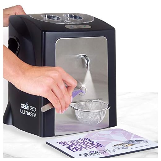 Gemoro 0377 UltraSpa Dual Ultrasonic and Steamer Jewelry Cleaner with 1-Pint Tank Capacity and Gray Slate 50 PSI Pressure