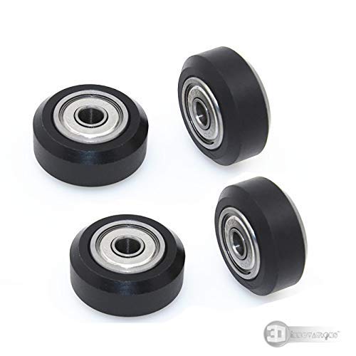 OpenBuilds POM Plastic Wheel with 105ZZ Bearing – Idler Pulley Passive Round Delrin Mini V Wheel Kit for V-Slot Gantry Plate (Pack of 4 Pcs)-image-9