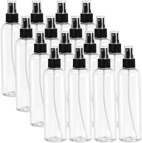 Bekith 16 Pack 8 oz Plastic Spray Bottles, Clear Empty Fine Mist ...