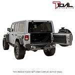 EAG Rear Bumper Black Textured with 2 LED Lights and Parking Sensor Bracket Fit for 2018-2026 JL Wrangler - Image 3