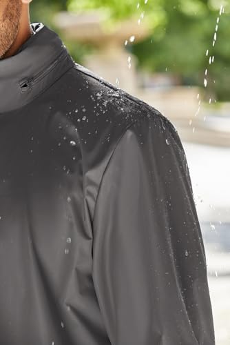 COOFANDY Men's Rain Jacket Waterproof Packable Raincoat Lightweight Windbreaker with Hood for Hiking Cycling2