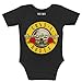 Monos para bebés Manga Corta Guns N' Roses, Classic Bullet Logo, Official Merchandise, Producto Original, 6-12 Meses