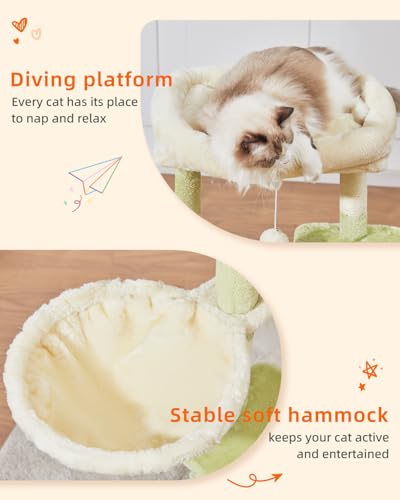 Image of Taoqimiao Cat Tree, 38.5In Cat Tower for Indoor Cats, Suitable for Kittens