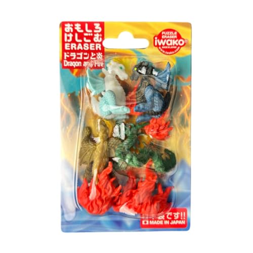 Iwako Drachen-Motiv-Radiergummi, Blisterkarte