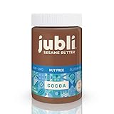 Jubli Cocoa Sesame Seed Butter Spread - Vegan, Gluten Free Snacks, Dairy Free Snacks, Nut Free Healthy Snacks for Kids, Rich In Protein Snacks (16 oz Jar)