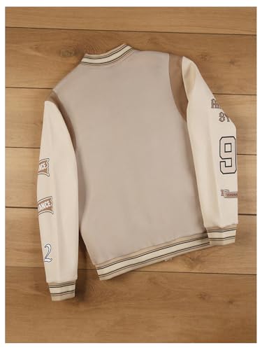 SOLY HUX Men's Letter Graphic Varsity Jacket Button Front Long Sleeve Vintage Baseball Jacket Streetwear2