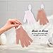 The Beauty Project 4 Pairs Exfoliating Gloves, 100% Nylon, Dual Texture Body Scrub for Spa, Massage & Dead Skin Removal, Multi-Color Shower Bath Accessories (Blush/Rose Gold)
